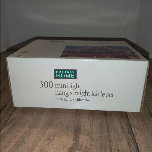 Holiday Home 300 Mini Light Hang Straight Icicle Set Multi Lights - Picture 3 of 6